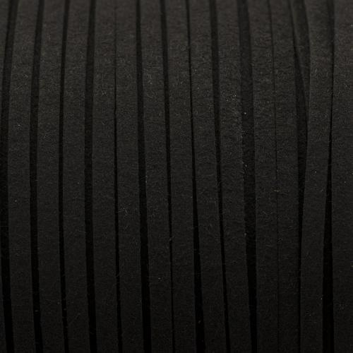 Band mockaimitation Eco 3x1,5 mm, Svart (meter)