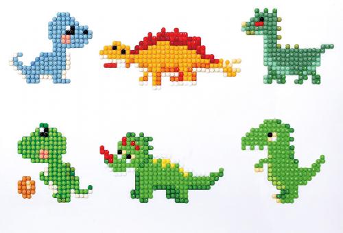 Diamond Painting Klistermärke, Dinosaurie