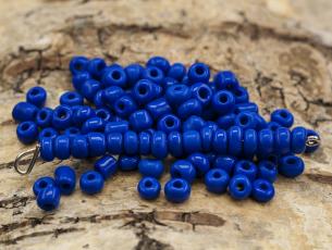 Seed Beads opak 4 mm, Mörkblå (20g)