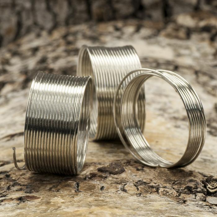 Memory wire fr ring 0,6 mm, Metallfrg (48 varv)