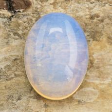 Cabochon Opalit 13x18 mm, Bl&aring;vit (st)