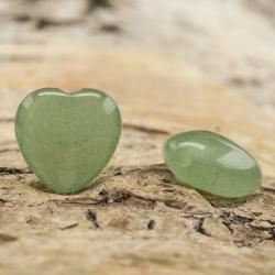 Pärla hjärta grön aventurin 10 mm (3st)