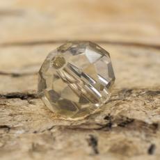 Glaspärla facetterad rondell 8x6 mm, Ljusbeige (20st)