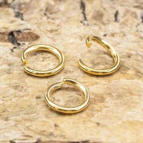 Ring öppningsbar i Rostfritt stål Guldpäterad 24K 7 mm (15st)