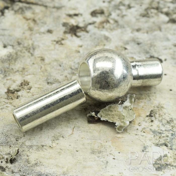 Magnetls med kula 13x6 mm, Silverfrg (st)