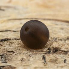 Frostad glaspärla 8 mm, Choklad (20st)