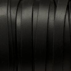 Äkta läderband 10x2,5 mm, Svart (meter)