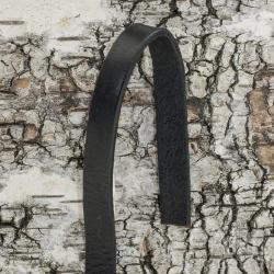 Äkta läderband 10x2,5 mm, Svart (meter)