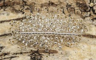 Seed Beads silverlined 2,6 mm, Klar (20g)