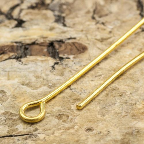 Hattnål med ring 50x0,7 mm, Guldfärg (25st)