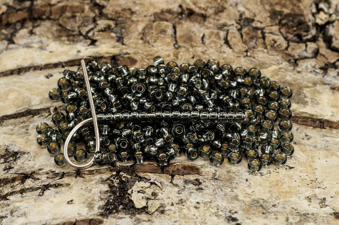 Seed Beads silverlined 2,6 mm, Mrkgr (20g)