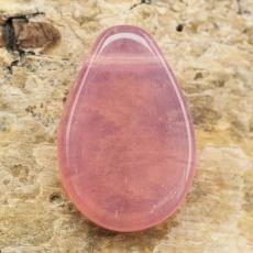 Glaspärla Droppe 12x18 mm, Rosa (10st)