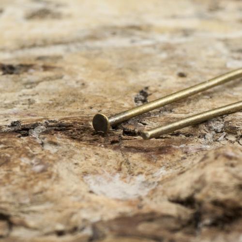 Hattnål 28x0,5 mm, Antikbrons (50st)