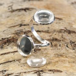 Cabochon glas 12 mm, Klar (10st)