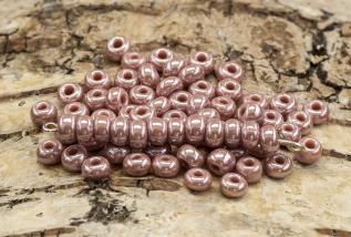 Seed beads opak lustered 5 mm, Gammelrosa (20g)
