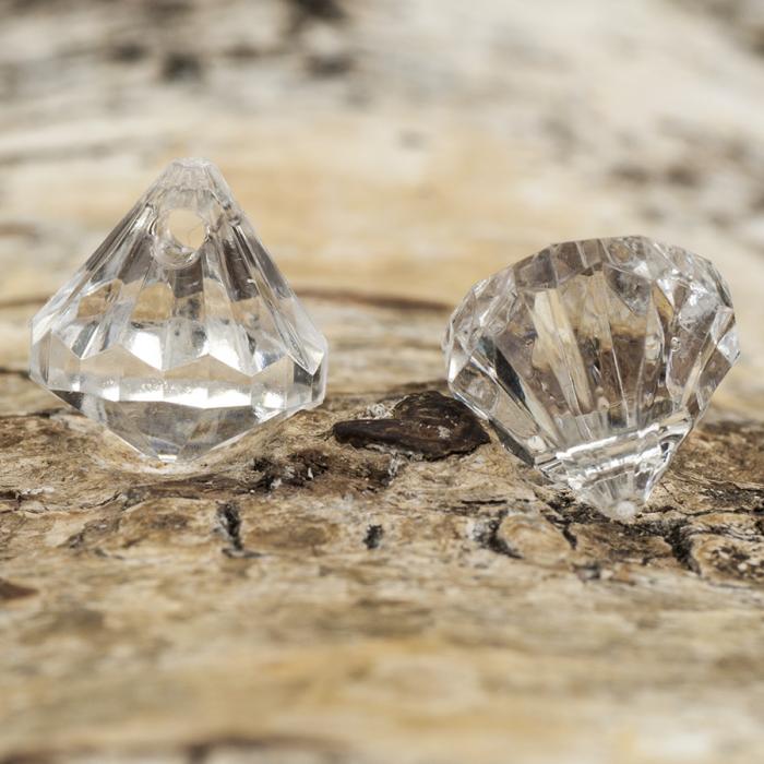 Hnge Diamant 12x12mm, Klar (5st)
