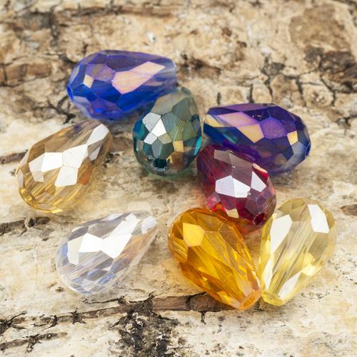 Facetterad glasdroppe 15x10 mm, Färgmix AB (5st)