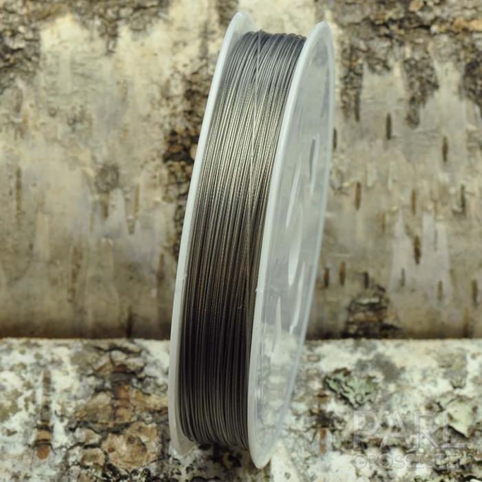 Plastverdragen wire 0,38 mm, Metallfrg (80 m)