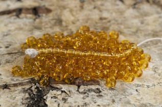 Seed Beads transparent 2,6 mm, Bärnsten (20g)