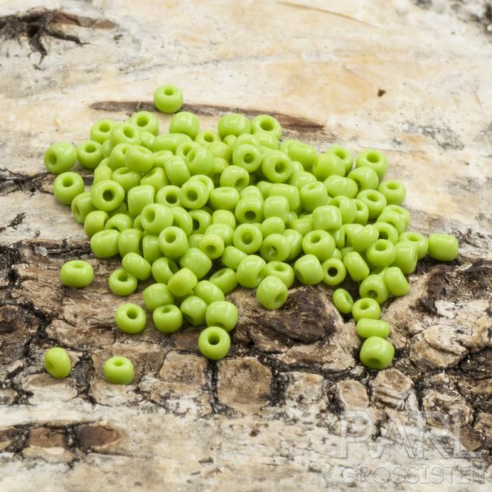 Seed bead opak 2 mm, Ljusgrn (20gr)