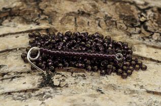 Seed Beads silverlined 2,6 mm, Mörklila (20g)