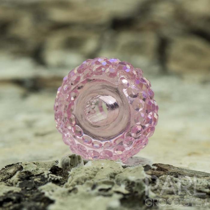 Strass Rondell 8x4 mm, Rosa (5st)