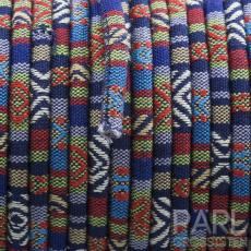 Textilband Inka 6 mm, Blå (meter)