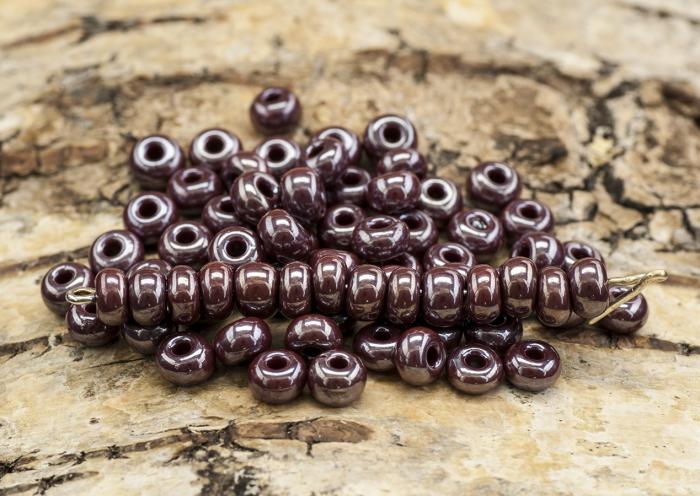 Seed Beads opak lustered 5 mm, Vinrd (20g)