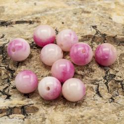 Pärla Malaysia jade 6 mm, Cerise/Rosa (10st)