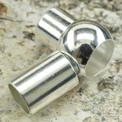 Magnetlås med kula 17x10 mm, Silverfärg (st)