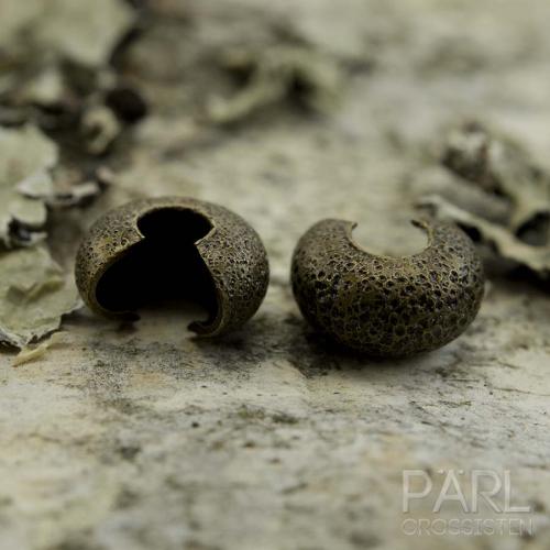 Klämpärlsgömma 3x4 mm, Antikbrons (20st)