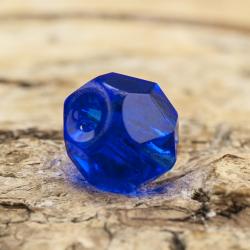 Glaspärla facetterad kula 7 mm, Mörkblå (15st)