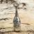 Berlock Vinflaska 8x28 mm, Antiksilver (st)