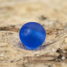 Frostad glaspärla 4 mm, Blå (60st)