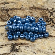 Seed Beads opak lustered 5 mm, Mellanblå (20g)
