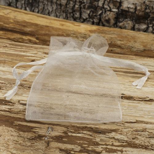 Tygpåse organza 7x9 cm, Vit (10st)