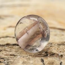 Glaspärla Puck 13 mm, Lila (5st)