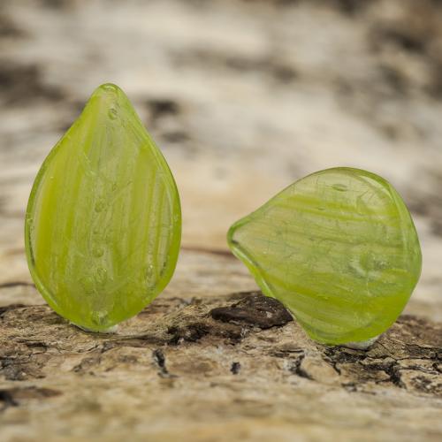 Glaslöv 13x18 mm, Lime (10st)