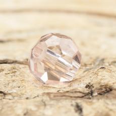 Glaspärla facetterad kula 6 mm, Ljusrosa (20st)