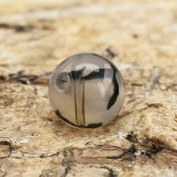 Pärla Agat 6 mm, Grårandig (10st)
