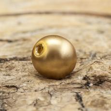 Vaxad glaspärla matt 6 mm, Guld (40st)