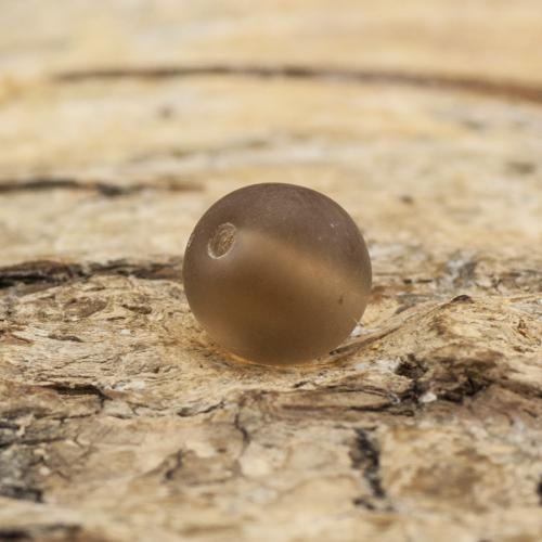 Frostad glaspärla 6 mm, Choklad (40st)