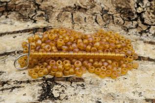 Seed Beads matt rainbow 2,6 mm, Bärnsten (20g)