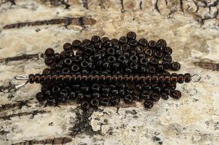 Seed Beads transparent 2,6 mm, Mörkbrun (20g)