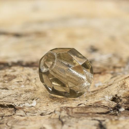 Glaspärla facetterad 4,5x5 mm, Grå (25st)