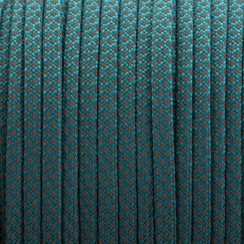 Coreless Paracord 650, Super-reflective Neon Turquoise Snake (meter)