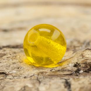 Glaspärla rund 6 mm, Citrongul (40st)