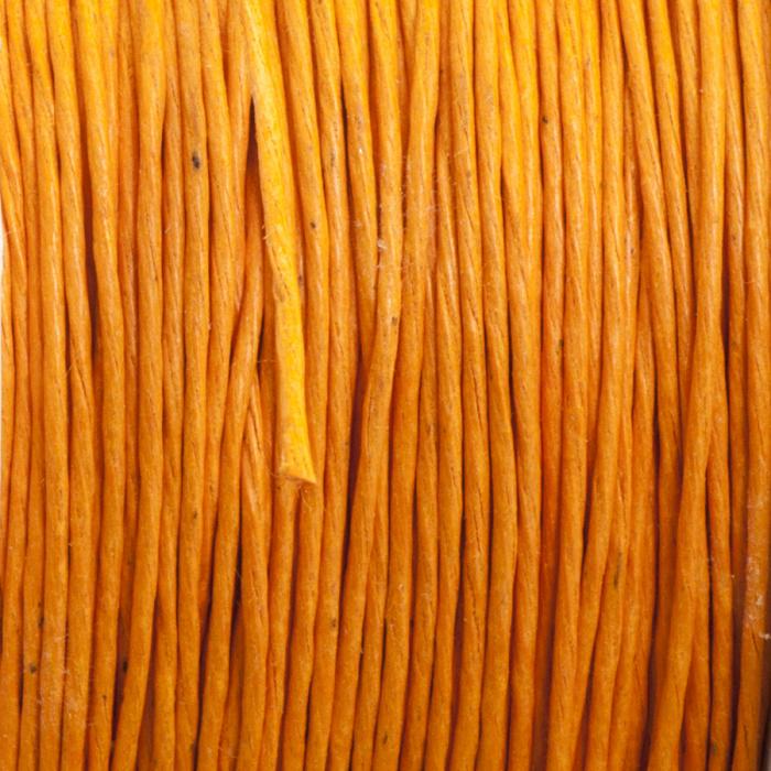 Vaxad bomullstrd 0,8 mm, Orange (meter)