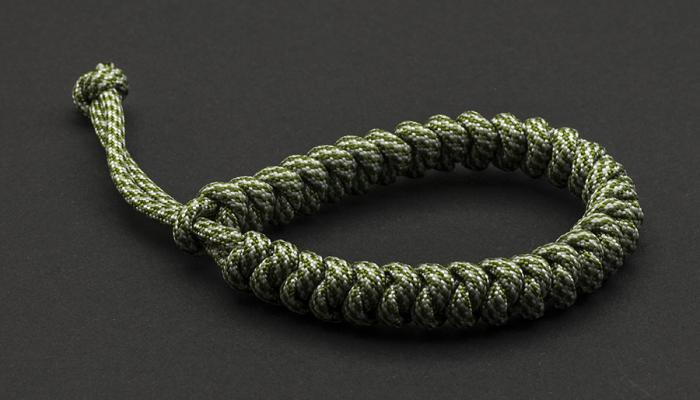 Paracord 550, Green Silverwhite Twist (meter)