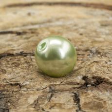 Vaxad glaspärla 6 mm, Mintgrön (40st)